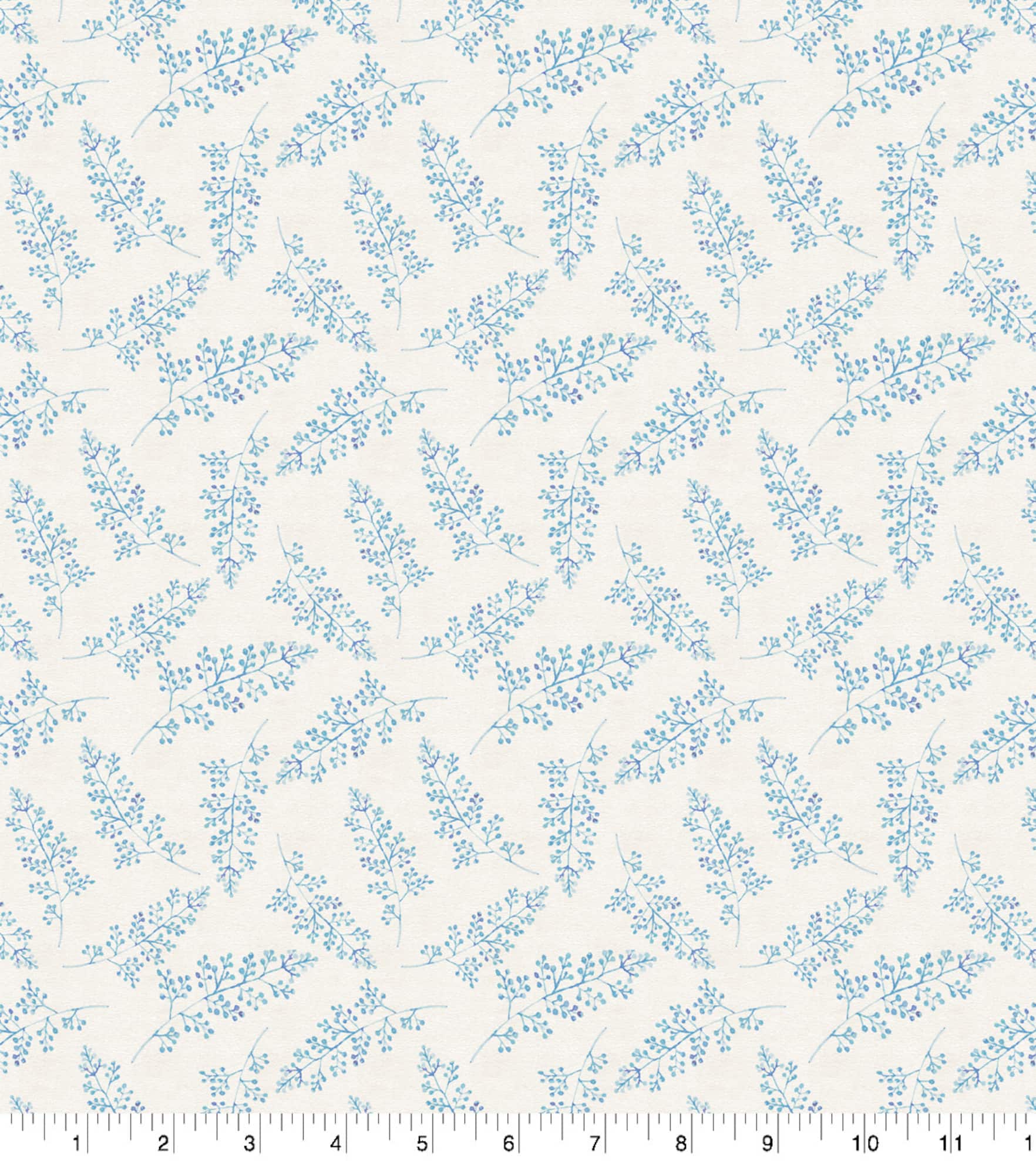 Suzanne Nicoll Blue Stem Floral Cotton Fabric